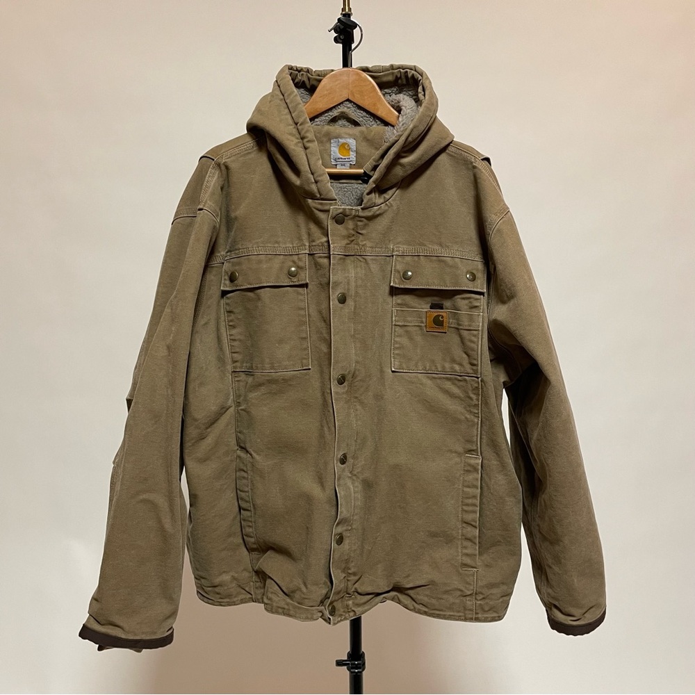 Carhartt men’s sandstone Bartlett jacket 3XL Frontier brown Excellent condition!